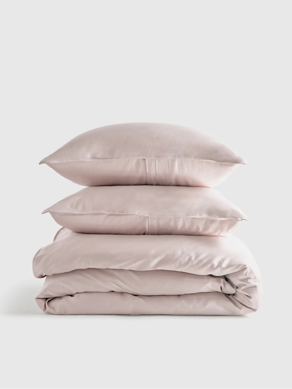 Quince Bamboo Duvet Cover Set Twin Soft Blush